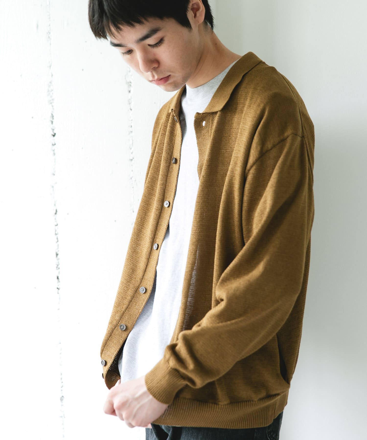 URBAN RESEARCH DOORS「『洗濯可/UVカット』『URTECH』Aircare ロングスリーブシャツカーディガン」|カーディガン|