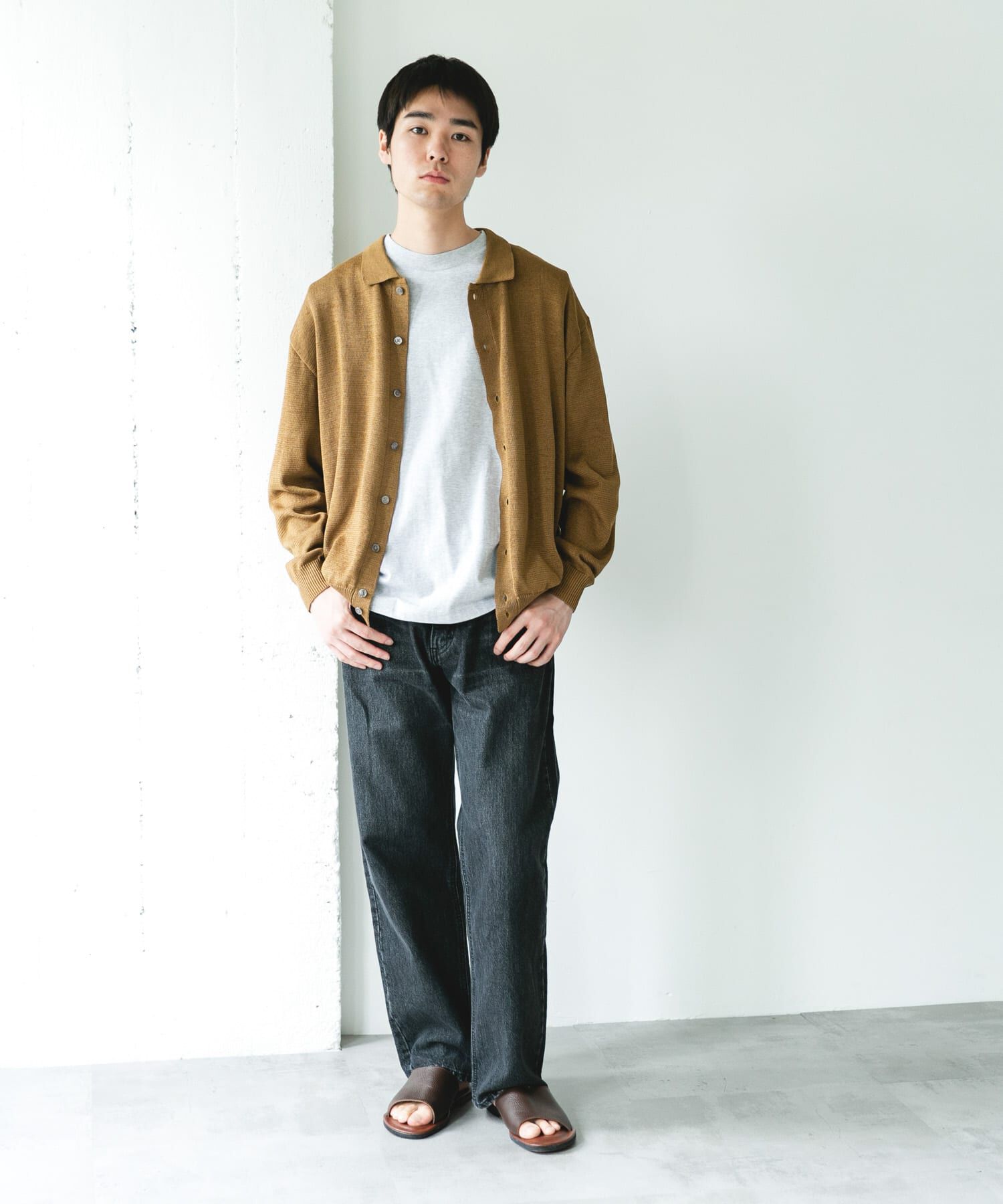 URBAN RESEARCH DOORS「『洗濯可/UVカット』『URTECH』Aircare ロングスリーブシャツカーディガン」|カーディガン|
