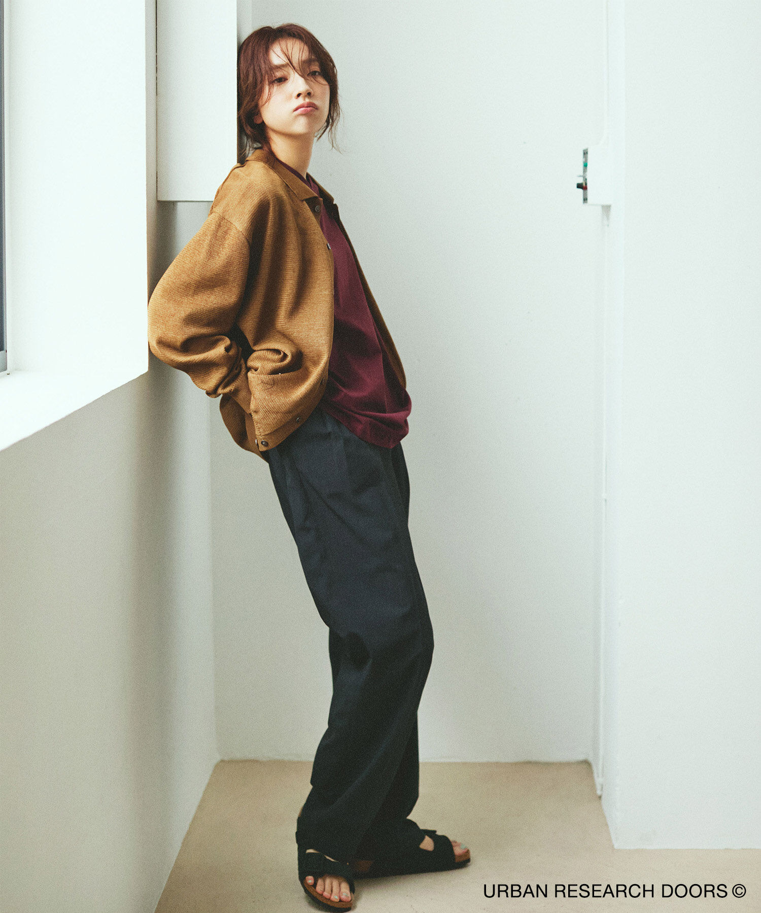 URBAN RESEARCH DOORS「『洗濯可/UVカット』『URTECH』Aircare ロングスリーブシャツカーディガン」|カーディガン|