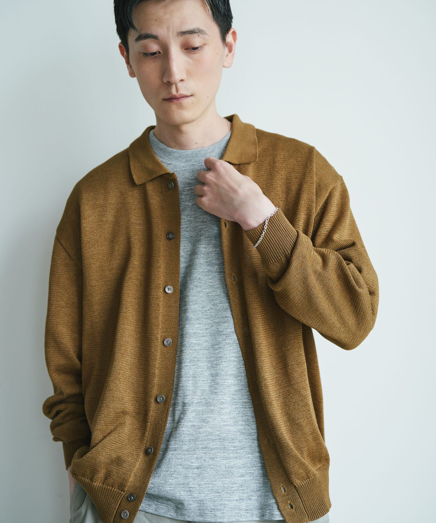 URBAN RESEARCH DOORS「『洗濯可/UVカット』『URTECH』Aircare ロングスリーブシャツカーディガン」|カーディガン|