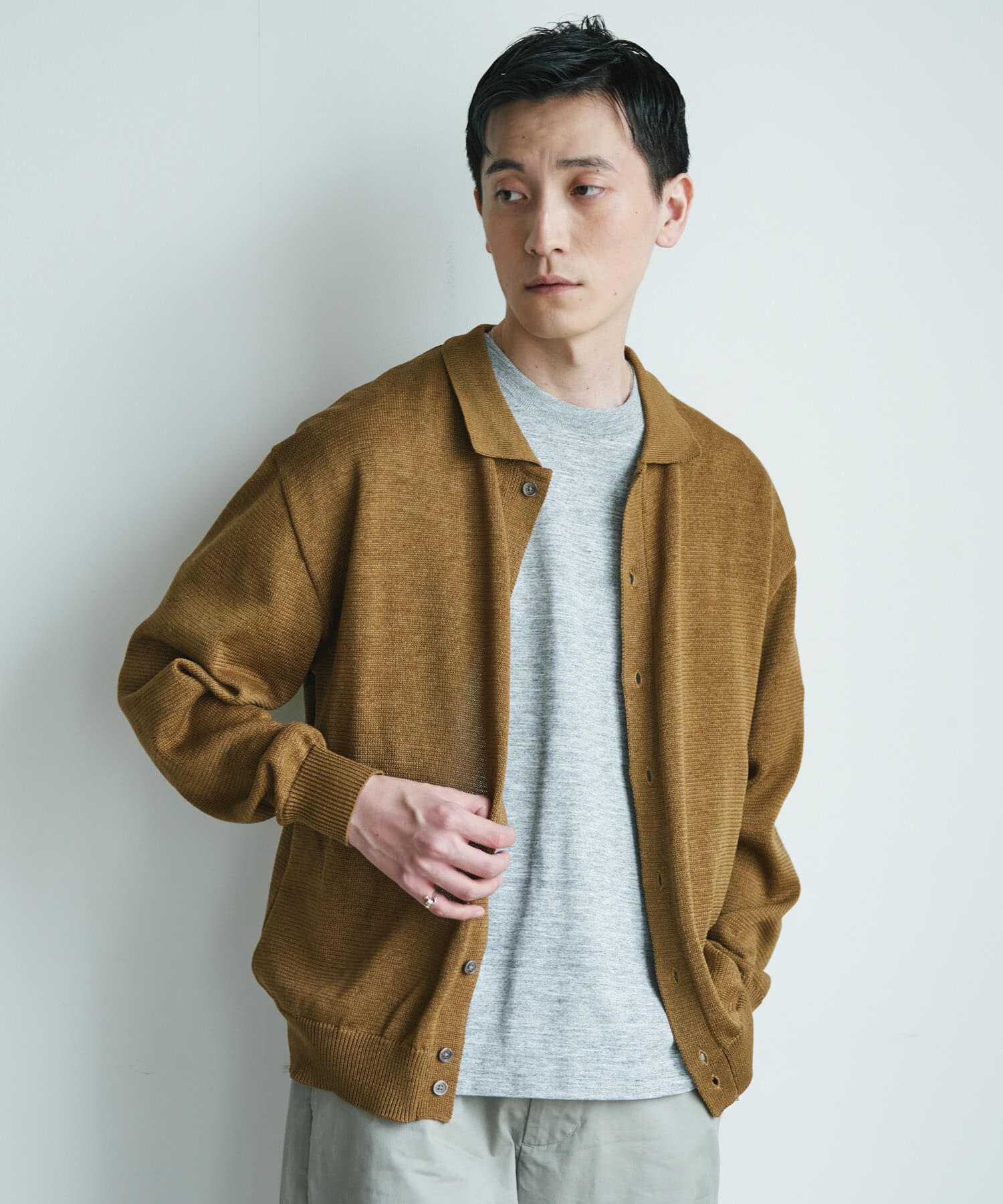 URBAN RESEARCH DOORS「『洗濯可/UVカット』『URTECH』Aircare ロングスリーブシャツカーディガン」|カーディガン|
