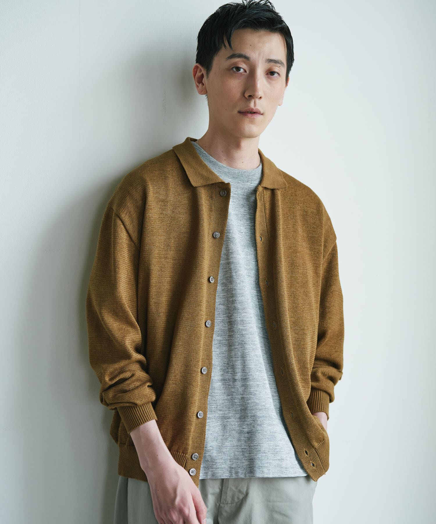 URBAN RESEARCH DOORS「『洗濯可/UVカット』『URTECH』Aircare ロングスリーブシャツカーディガン」|カーディガン|