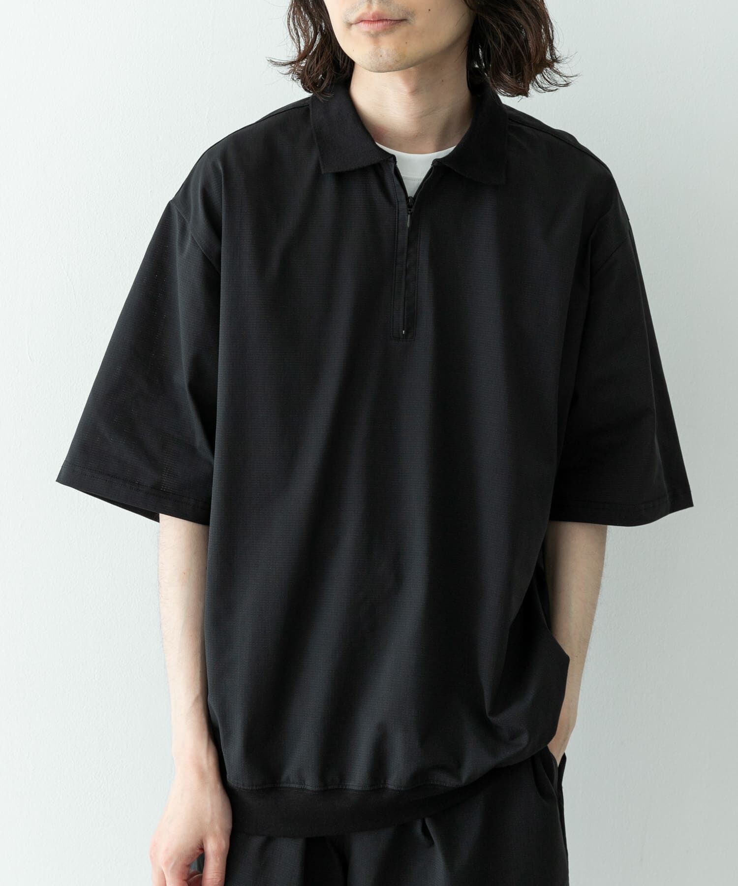 Sonny Label 「ドットメッシュハーフジッププルオーバー」|シャツ・ブラウス|