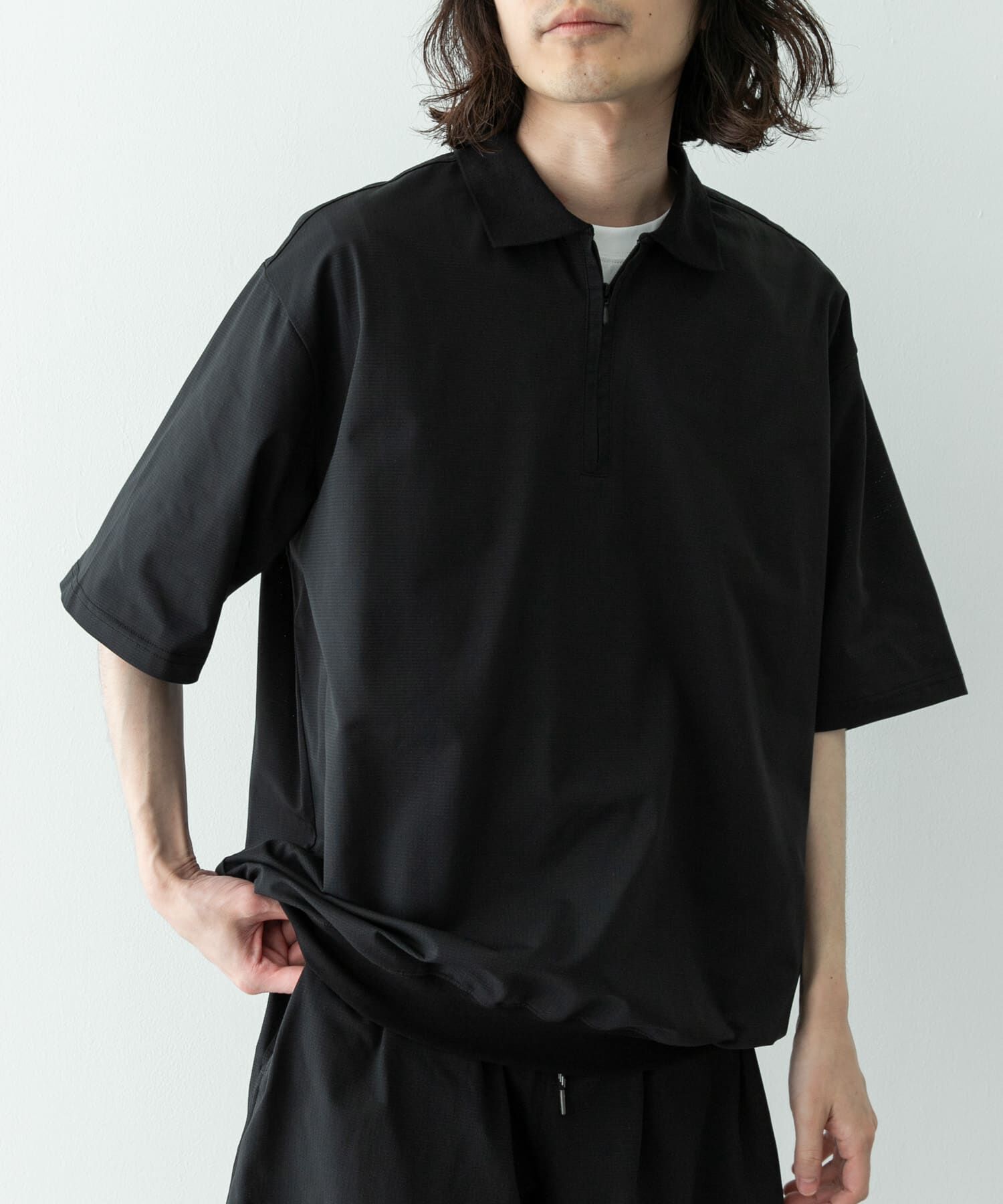 Sonny Label 「ドットメッシュハーフジッププルオーバー」|シャツ・ブラウス|