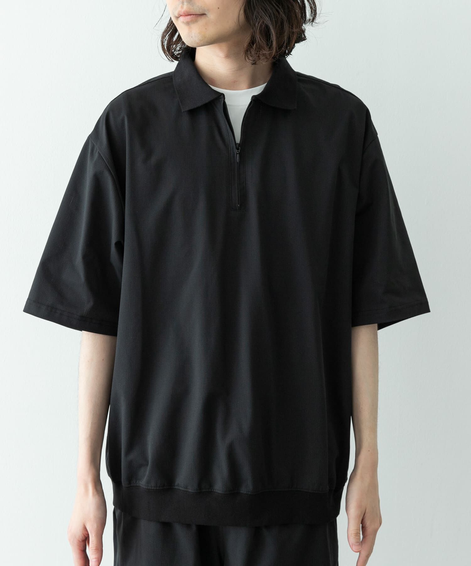 Sonny Label 「ドットメッシュハーフジッププルオーバー」|シャツ・ブラウス|