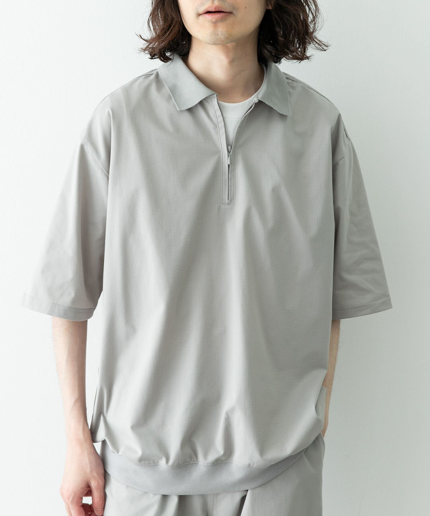 Sonny Label 「ドットメッシュハーフジッププルオーバー」|シャツ・ブラウス|