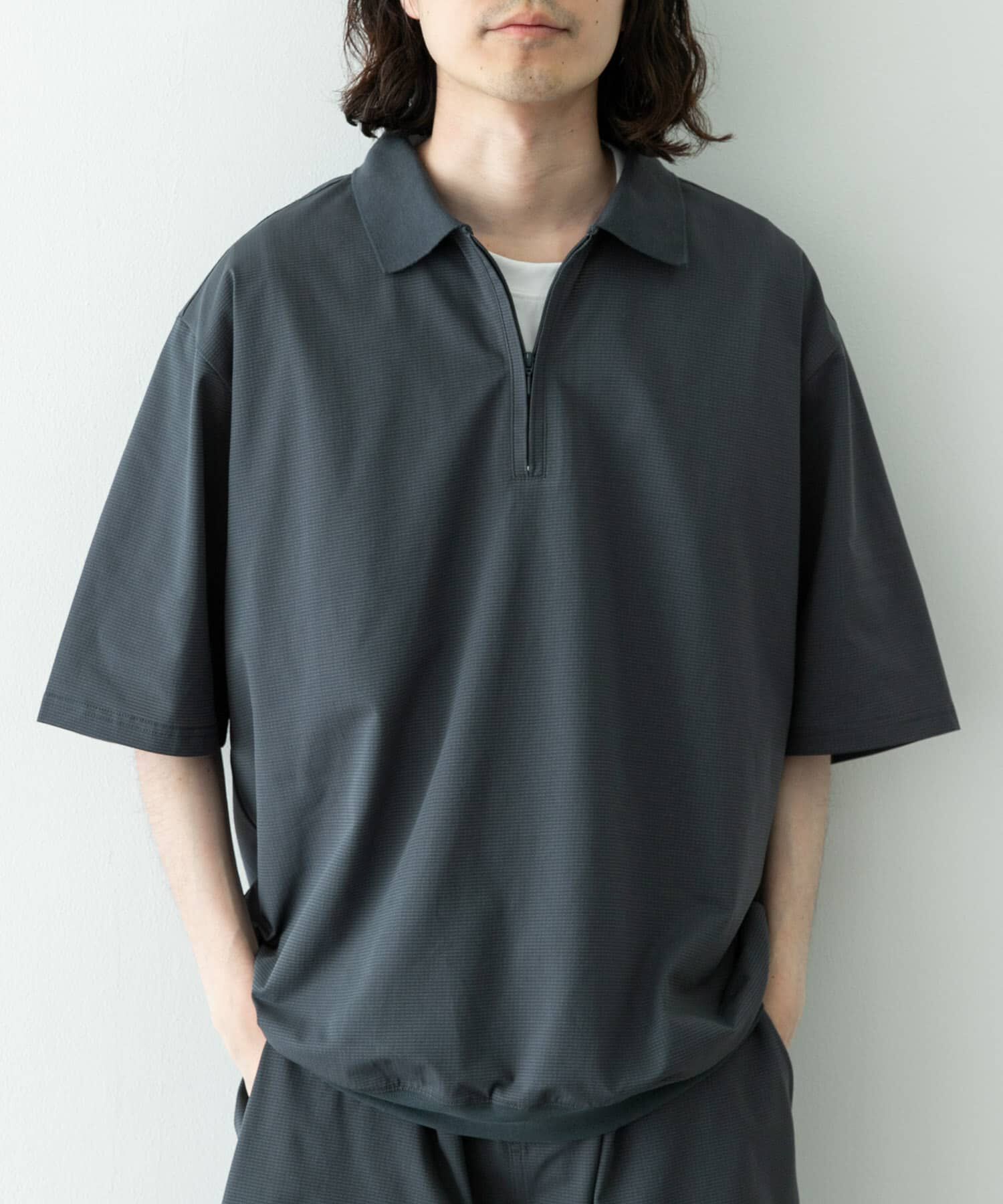 Sonny Label 「ドットメッシュハーフジッププルオーバー」|シャツ・ブラウス|