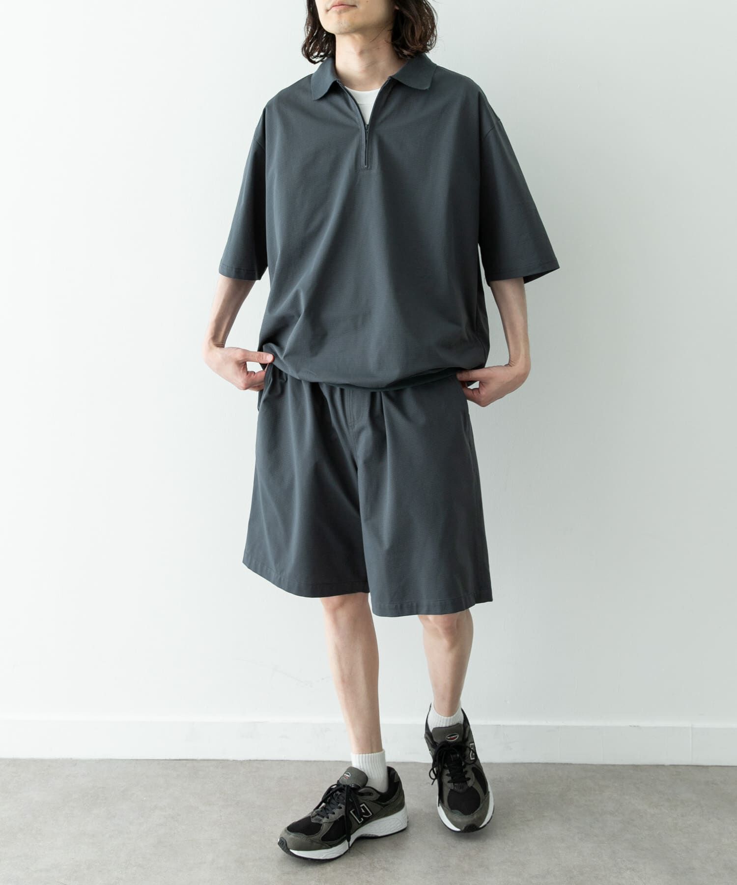 Sonny Label 「ドットメッシュハーフジッププルオーバー」|シャツ・ブラウス|