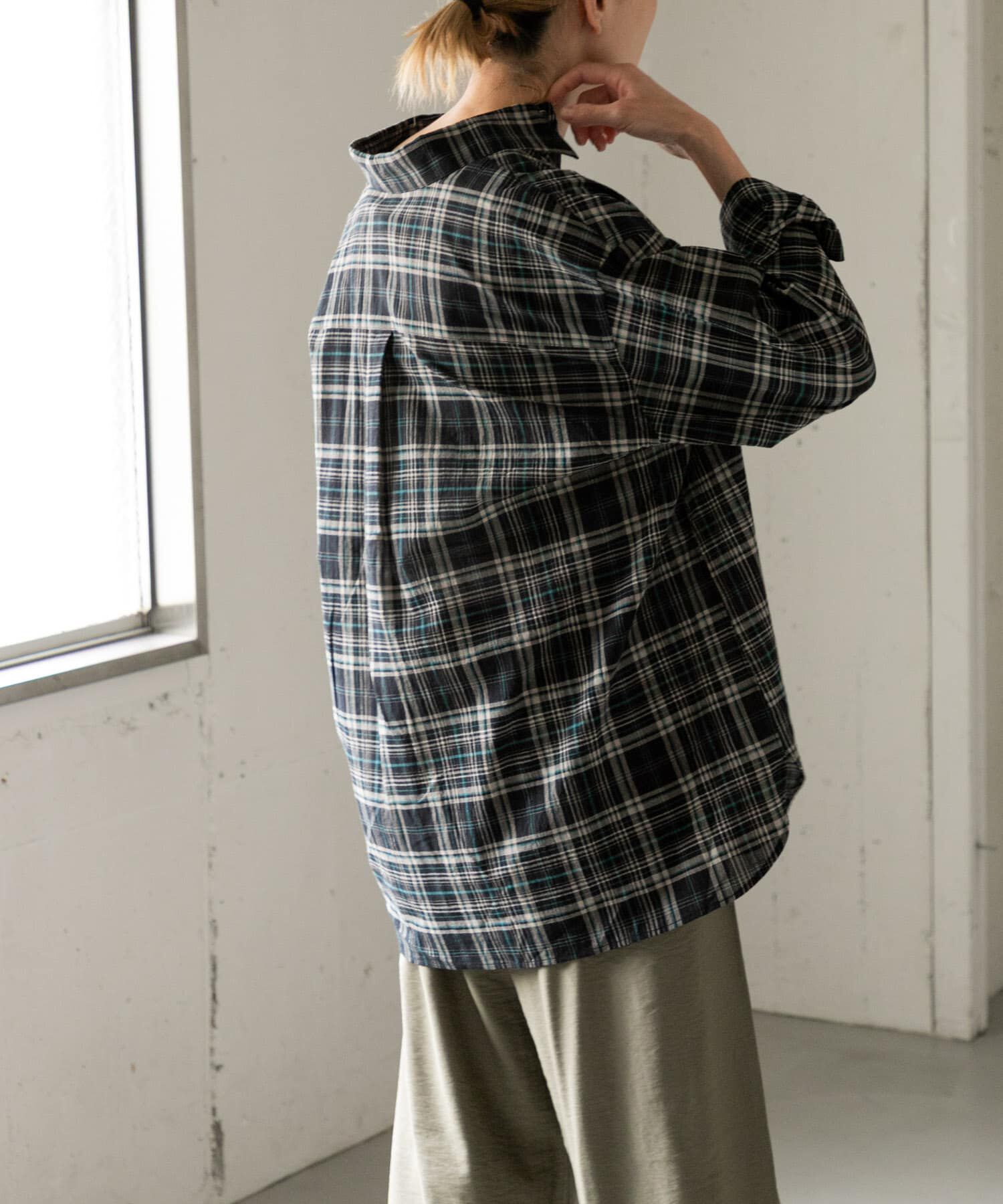 URBAN RESEARCH DOORS「FORK&SPOON　シアーチェックシャツ」|シャツ・ブラウス|