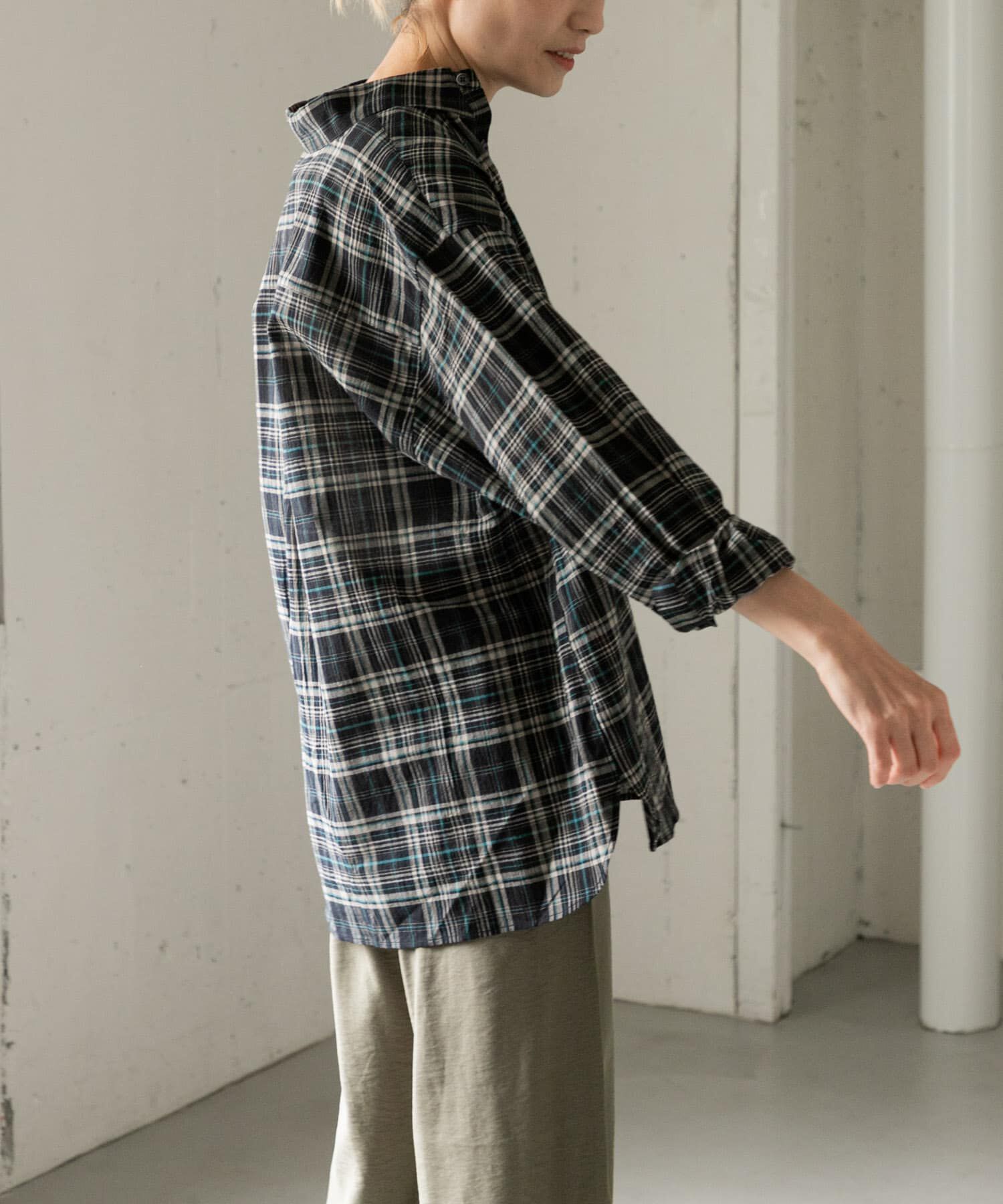 URBAN RESEARCH DOORS「FORK&SPOON　シアーチェックシャツ」|シャツ・ブラウス|
