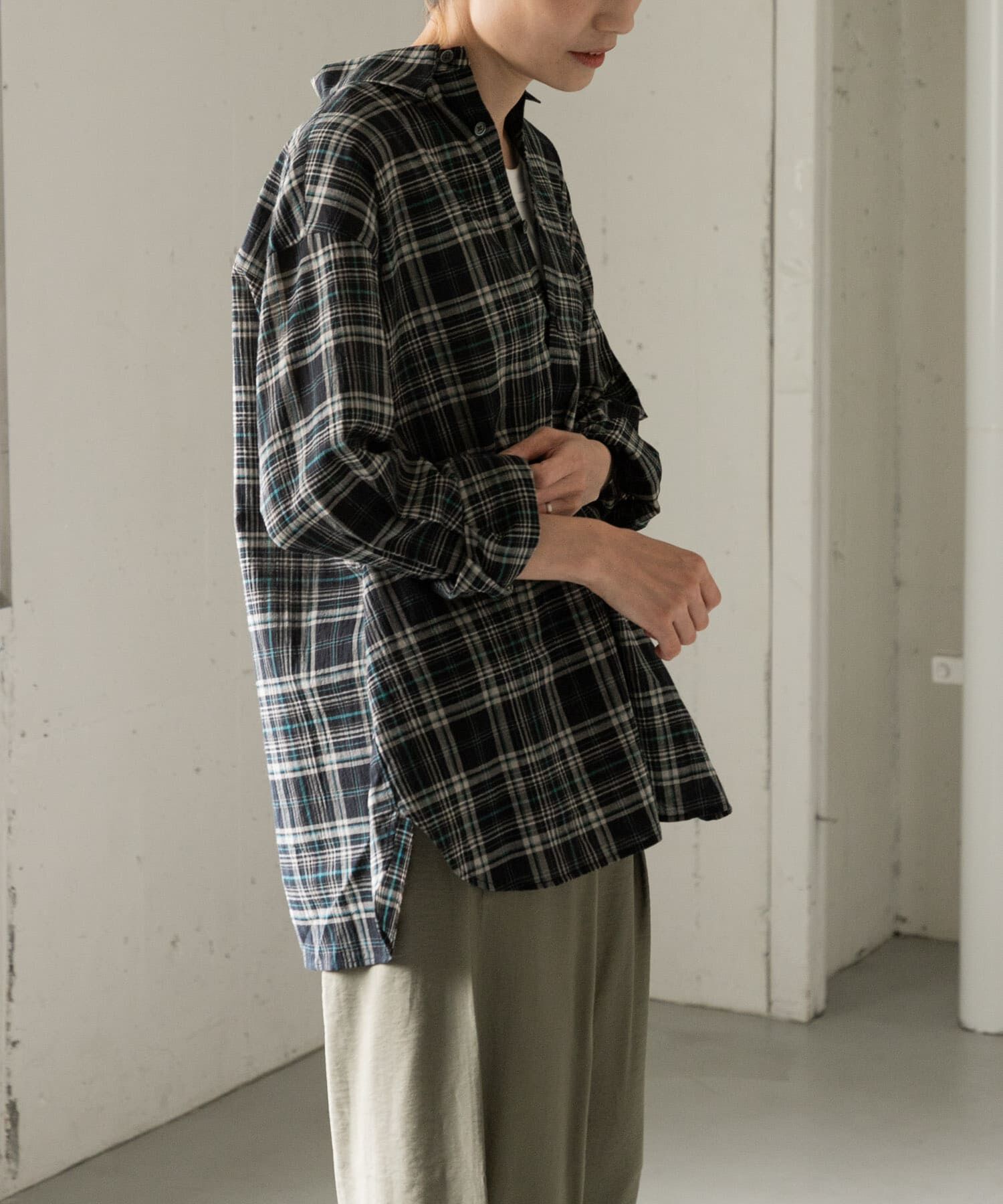 URBAN RESEARCH DOORS「FORK&SPOON　シアーチェックシャツ」|シャツ・ブラウス|