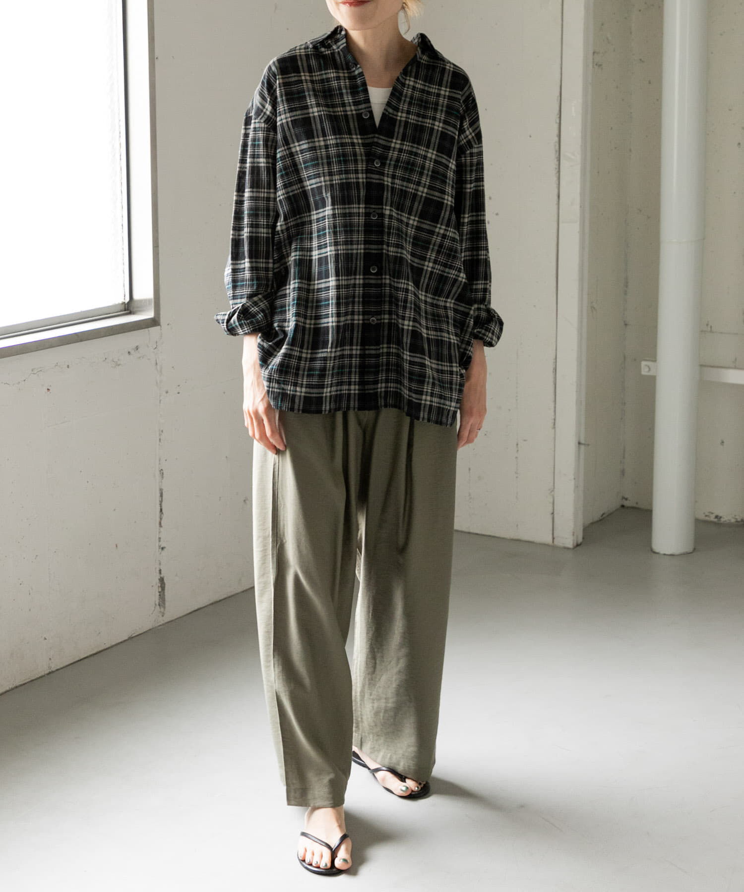 URBAN RESEARCH DOORS「FORK&SPOON　シアーチェックシャツ」|シャツ・ブラウス|