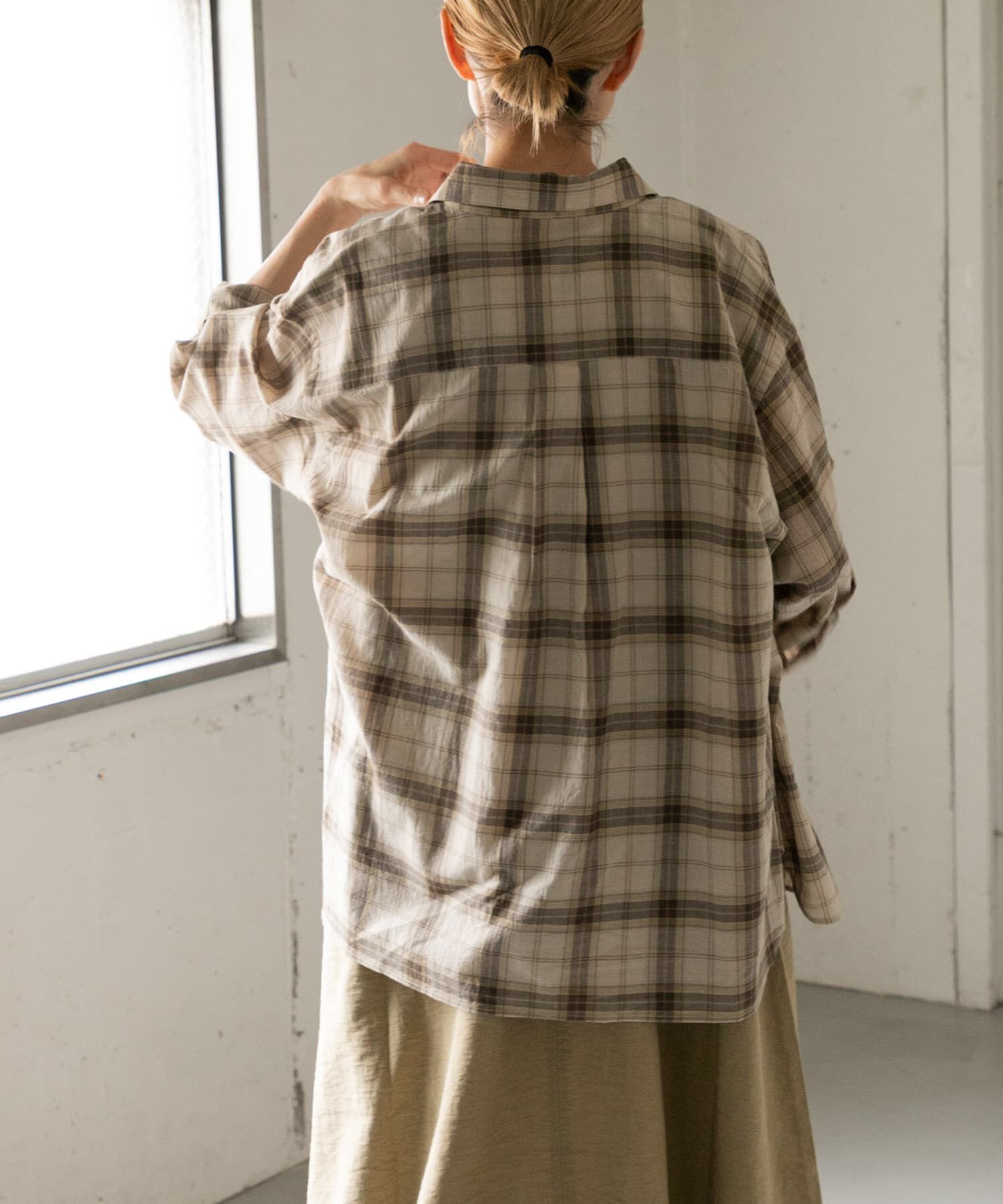 URBAN RESEARCH DOORS「FORK&SPOON　シアーチェックシャツ」|シャツ・ブラウス|