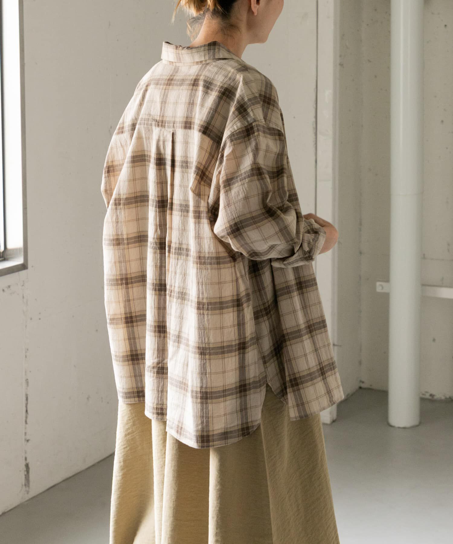 URBAN RESEARCH DOORS「FORK&SPOON　シアーチェックシャツ」|シャツ・ブラウス|