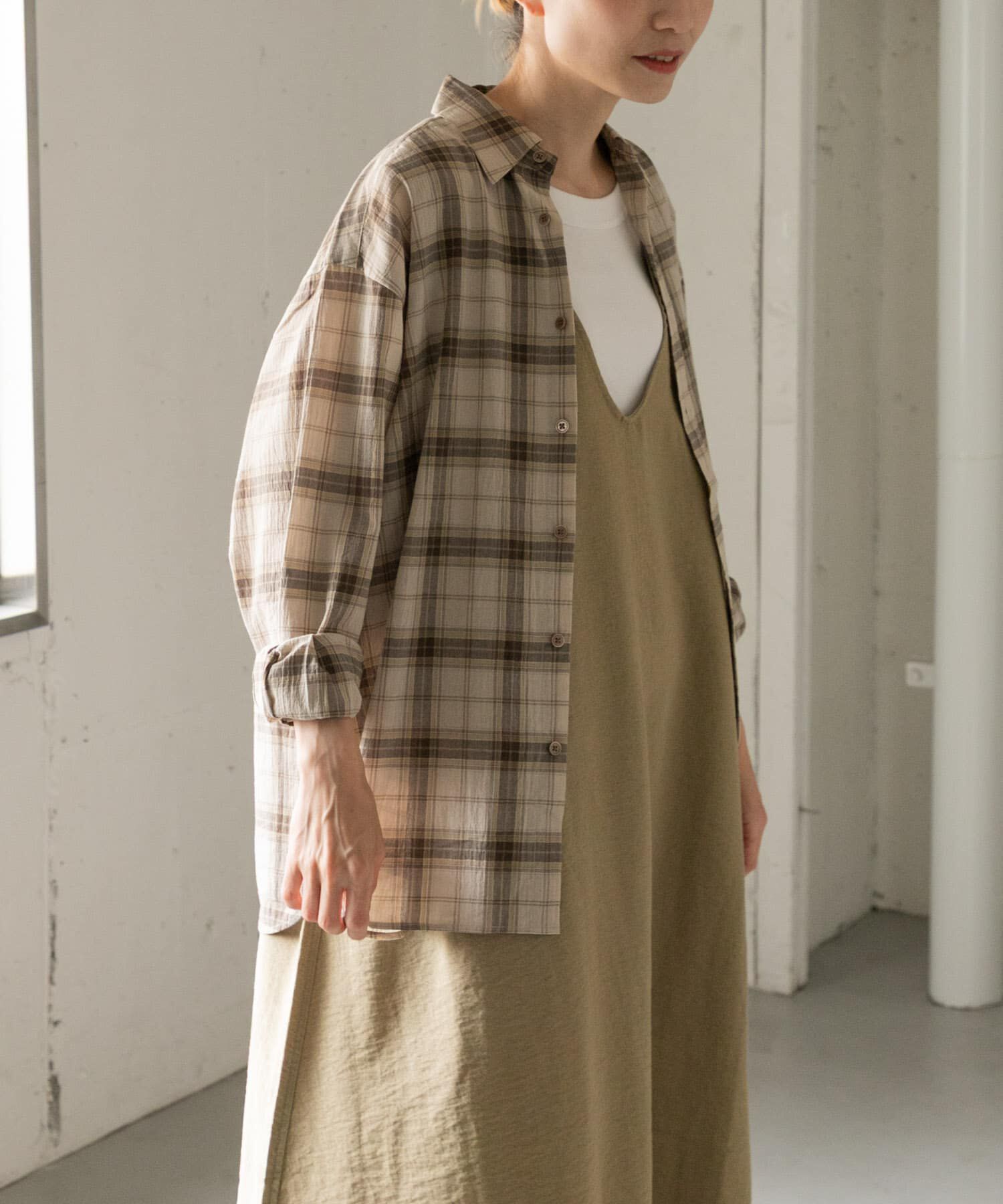URBAN RESEARCH DOORS「FORK&SPOON　シアーチェックシャツ」|シャツ・ブラウス|