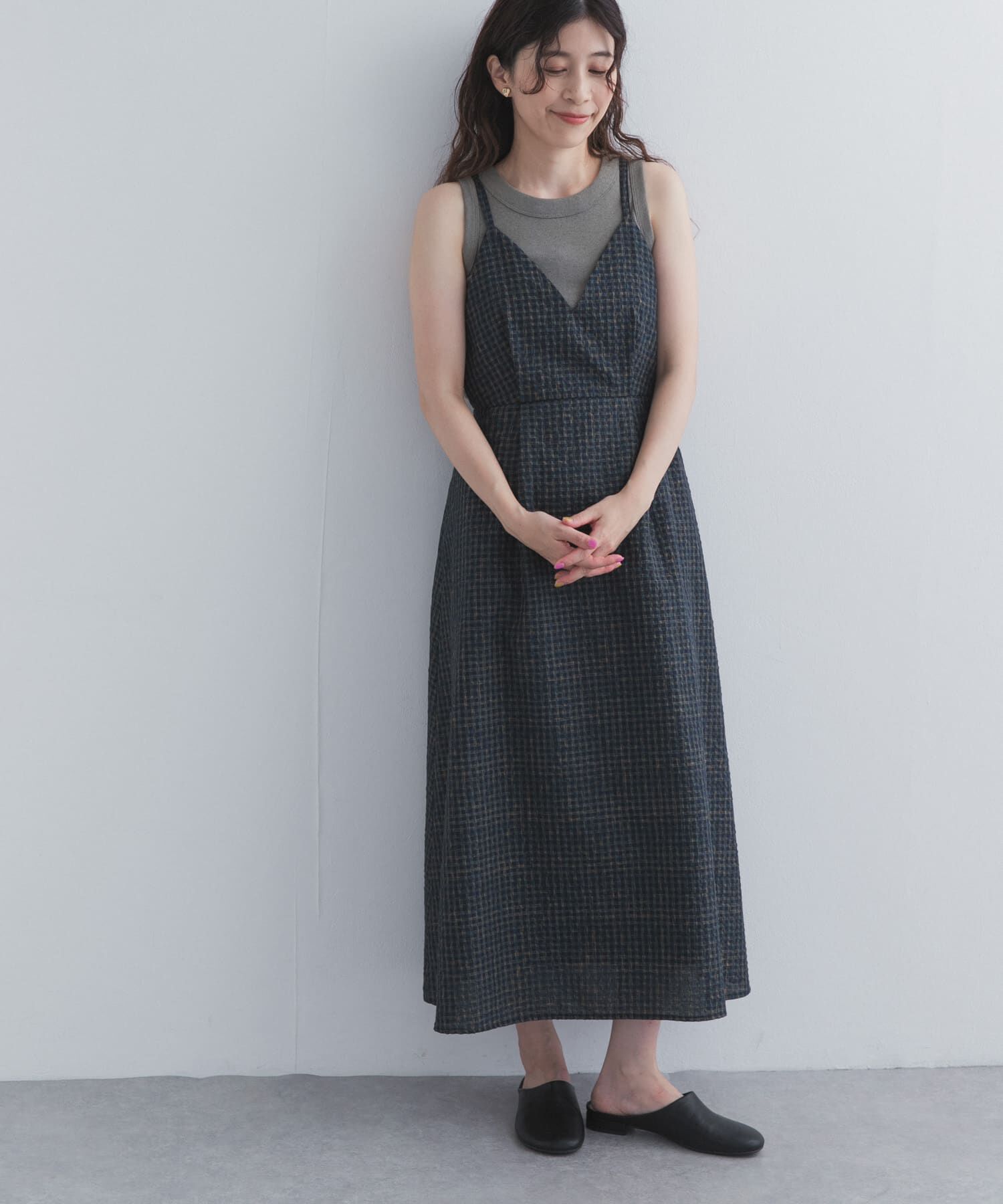 URBAN RESEARCH DOORS「チェックキャミワンピース」|その他|