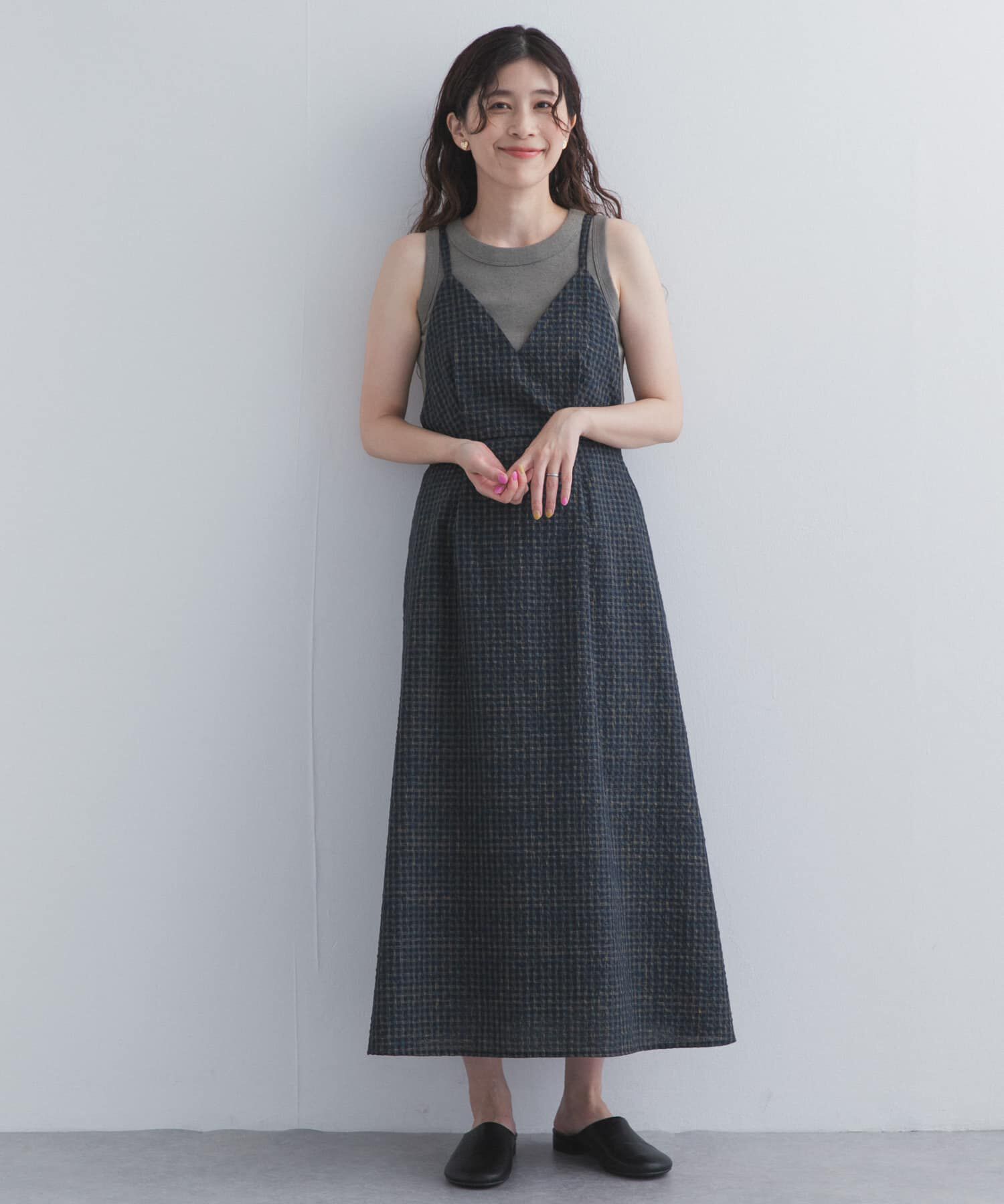 URBAN RESEARCH DOORS「チェックキャミワンピース」|その他|