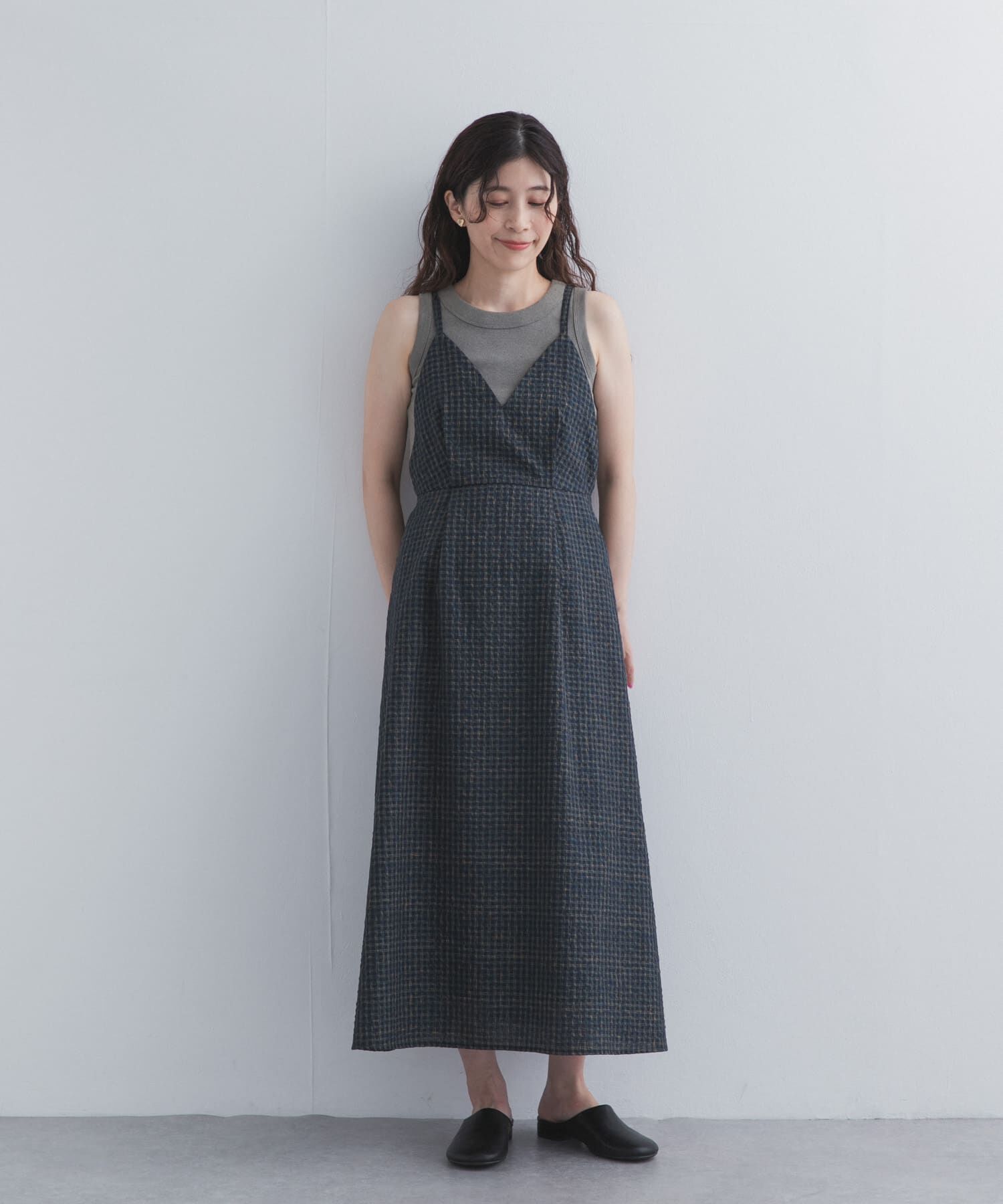 URBAN RESEARCH DOORS「チェックキャミワンピース」|その他|