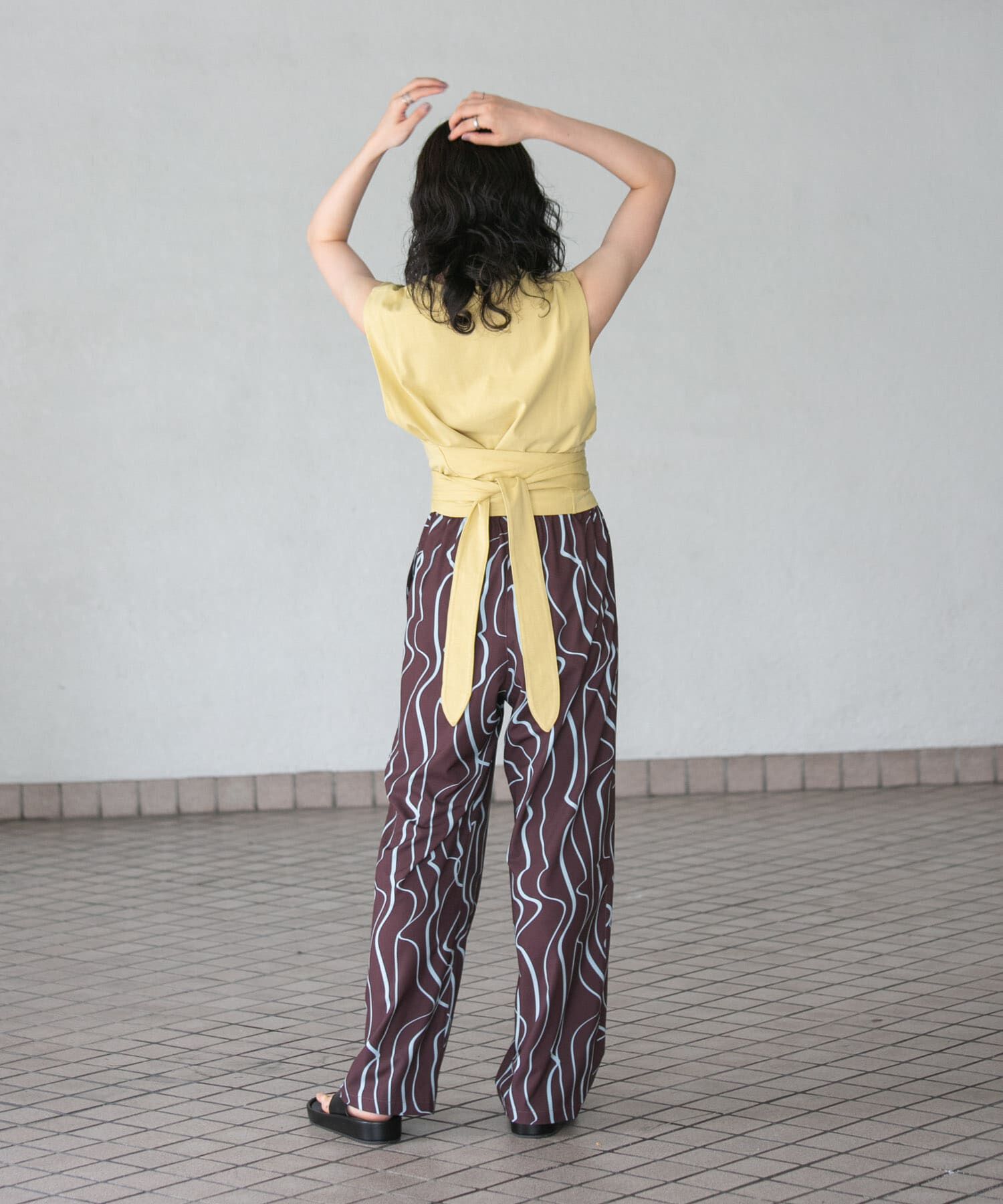  「ウエストノットノースリーブトップス」|Tシャツ・カットソー|