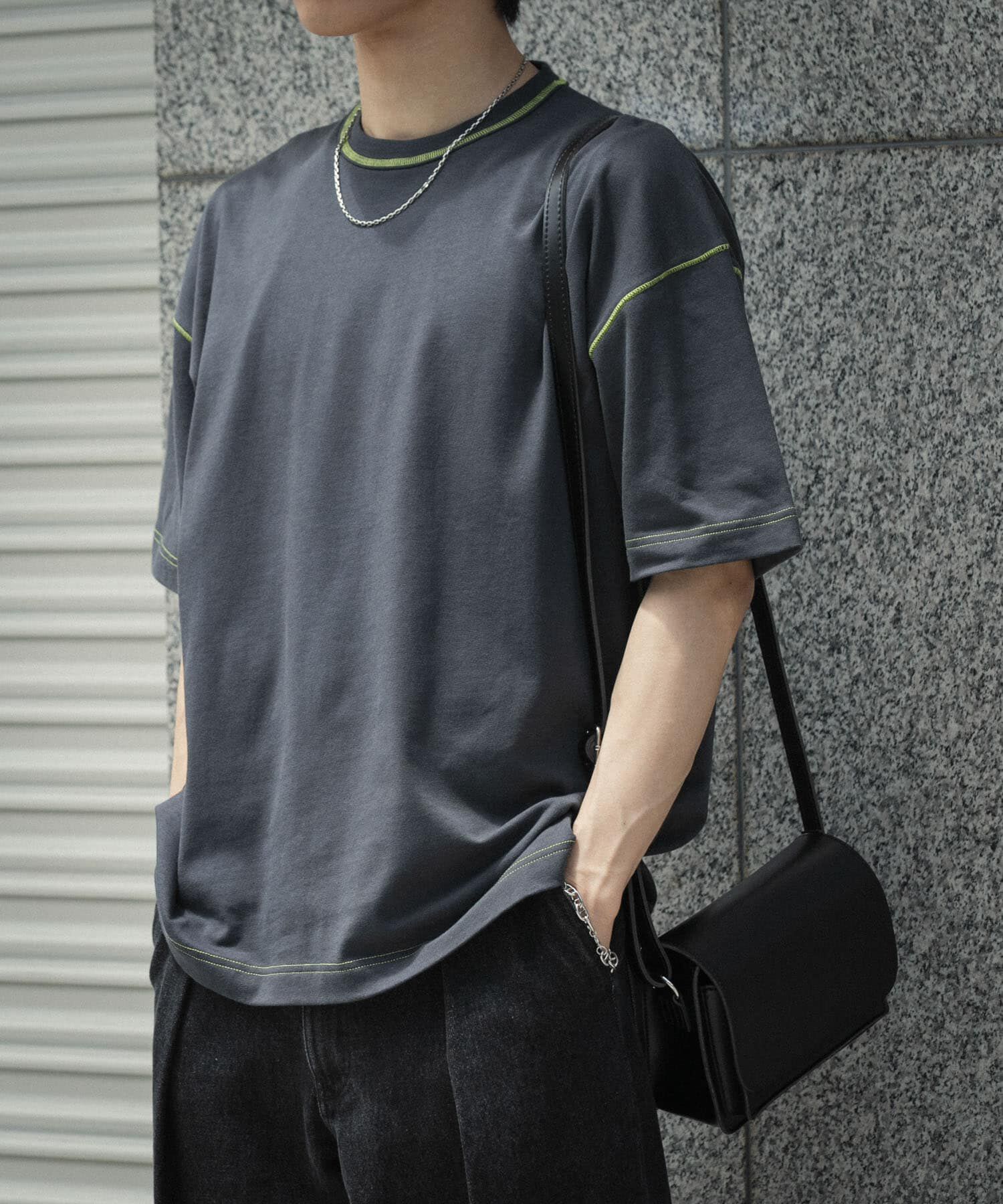 SENSE OF PLACE by URBAN RESEARCH「『ユニセックス』ハイショクステッチデザインT(5分袖)」|Tシャツ・カットソー|