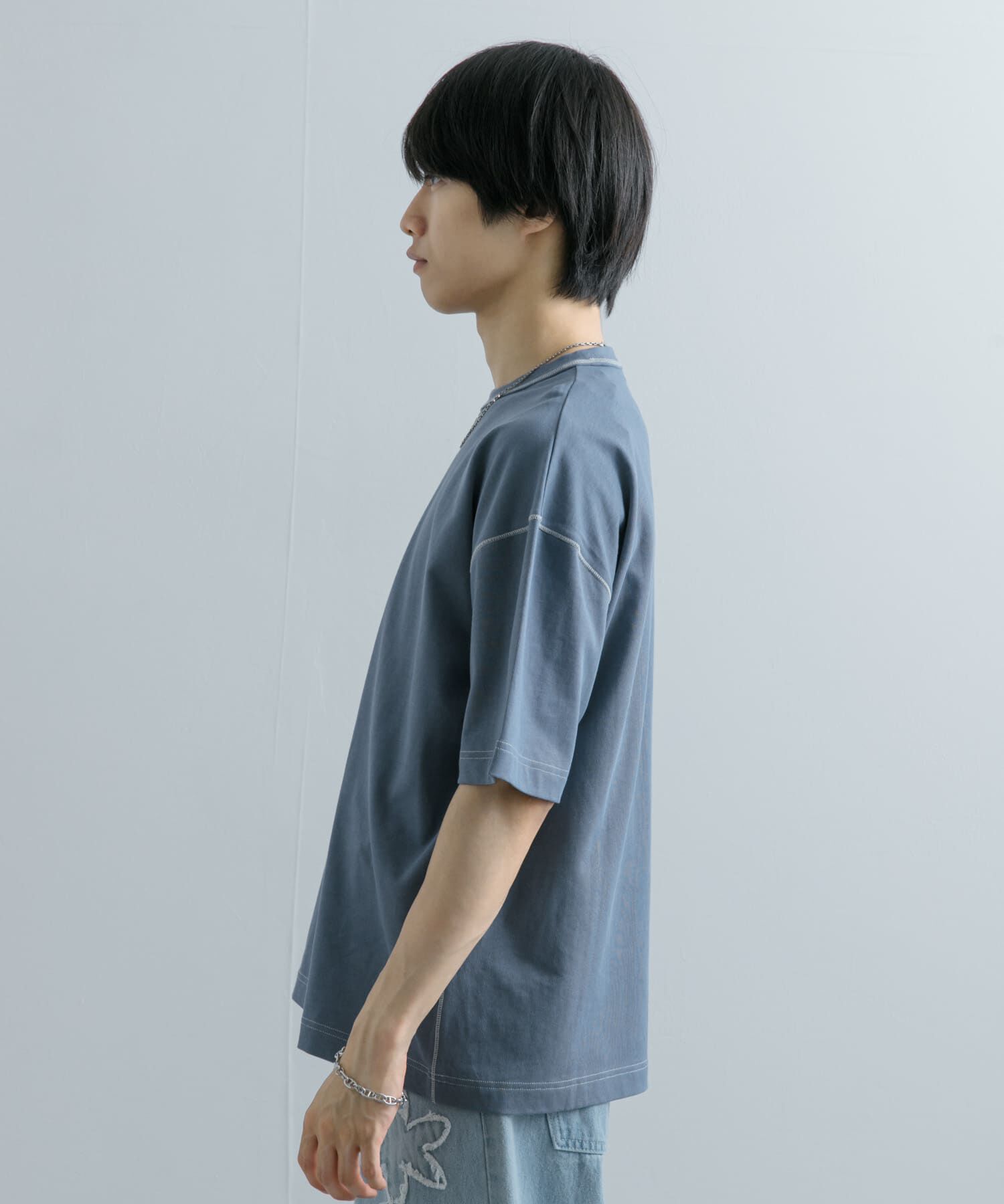 SENSE OF PLACE by URBAN RESEARCH「『ユニセックス』ハイショクステッチデザインT(5分袖)」|Tシャツ・カットソー|