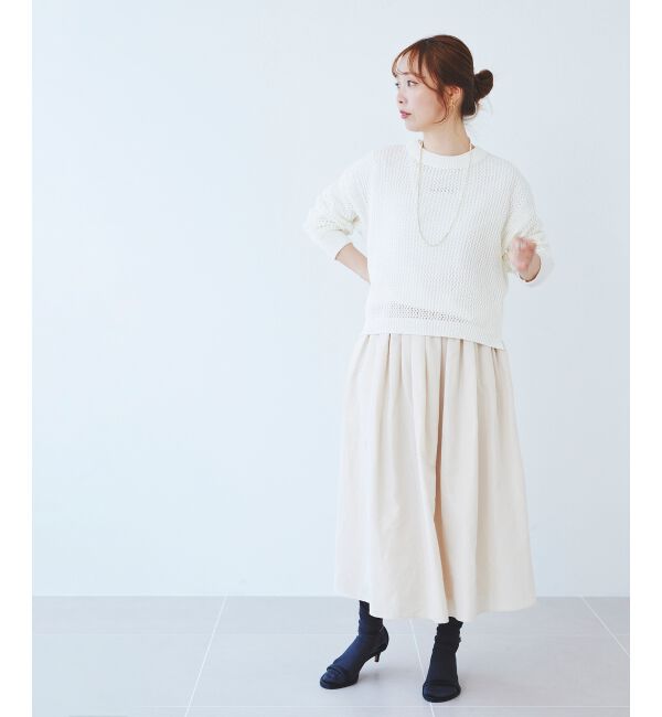 le.coeur blanc「《手洗い可能》テープヤーンメッシュプルオーバー」|ニット・セーター|