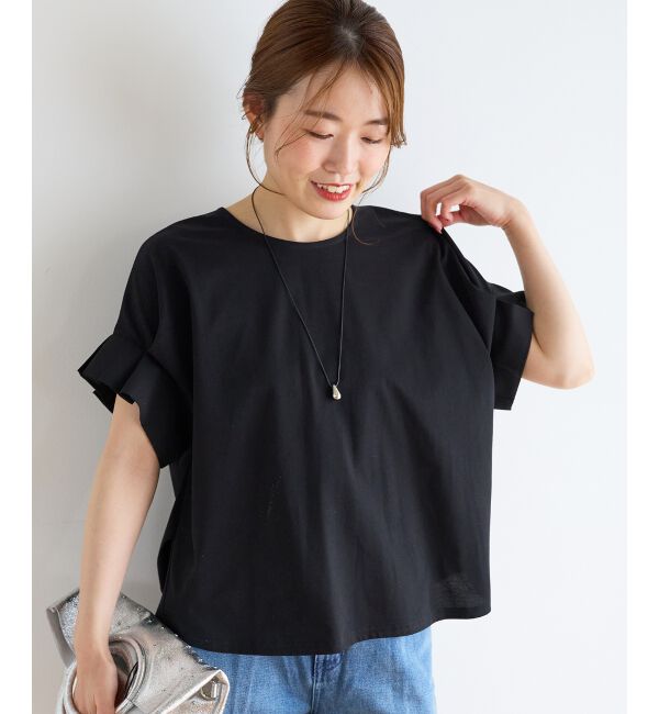  「ドライコットンタックスリーブプルオーバー」|Tシャツ・カットソー|ブラック