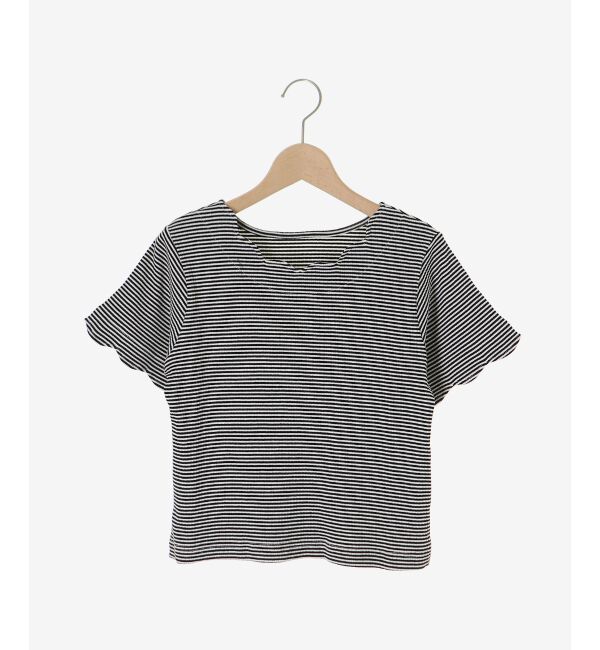  「スカラップデザイントップス」|Tシャツ・カットソー|