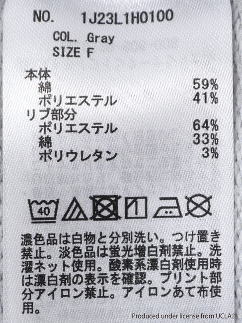 earth music&ecology「別注 UCLA ミニ裏毛ガゼットワンピース」|ワンピース|