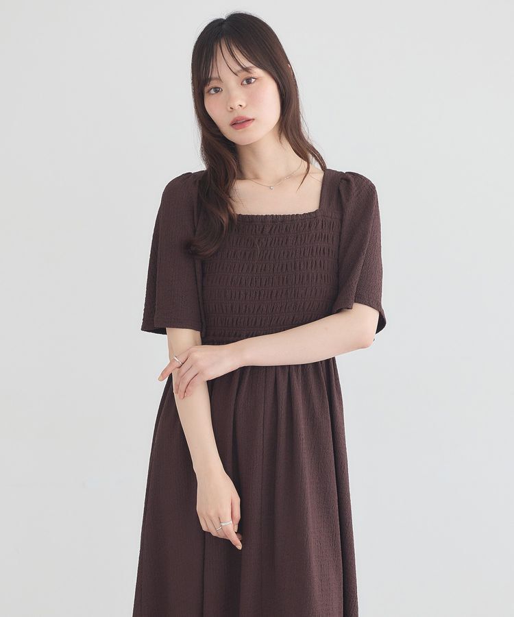 earth music&ecology「2wayシャーリングワンピース」|ワンピース|