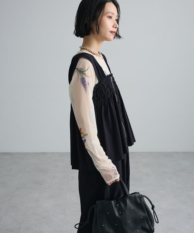 Green Parks「SET2点シャーリングビスチェ+ワイドパンツ」|ワンピース|