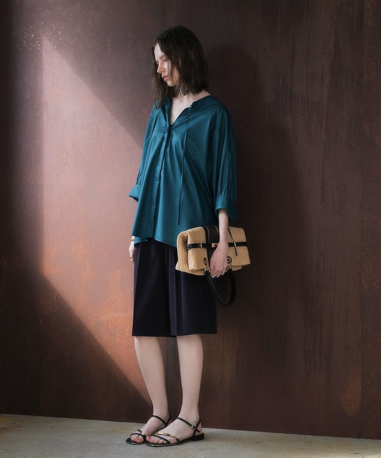 YECCA VECCA「【ORGABITS】5分袖スキッパーシャツ」|シャツ・ブラウス|