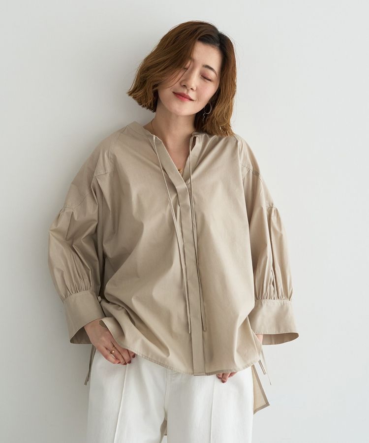YECCA VECCA「【ORGABITS】5分袖スキッパーシャツ」|シャツ・ブラウス|