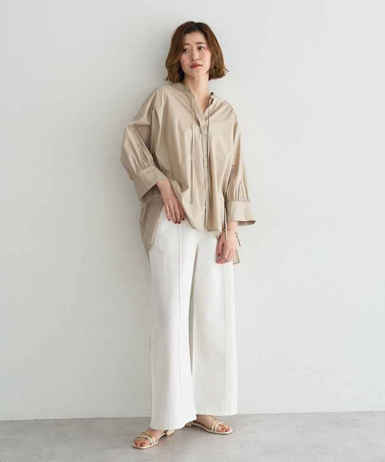 YECCA VECCA「【ORGABITS】5分袖スキッパーシャツ」|シャツ・ブラウス|