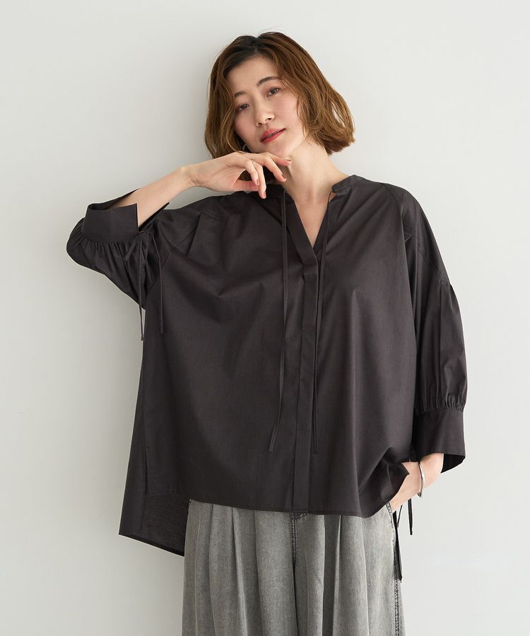YECCA VECCA「【ORGABITS】5分袖スキッパーシャツ」|シャツ・ブラウス|