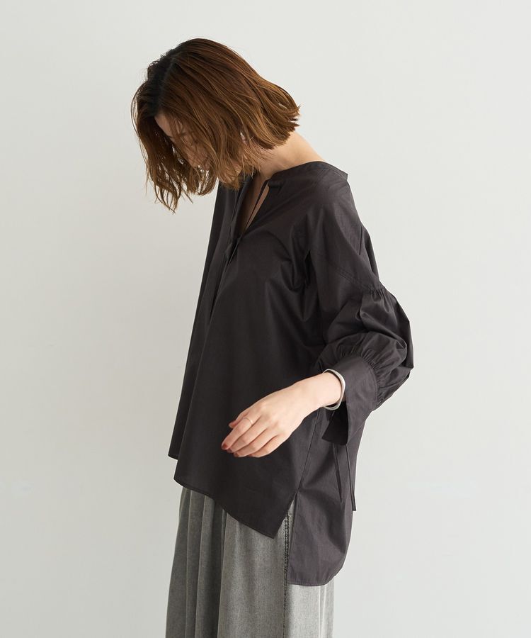 YECCA VECCA「【ORGABITS】5分袖スキッパーシャツ」|シャツ・ブラウス|