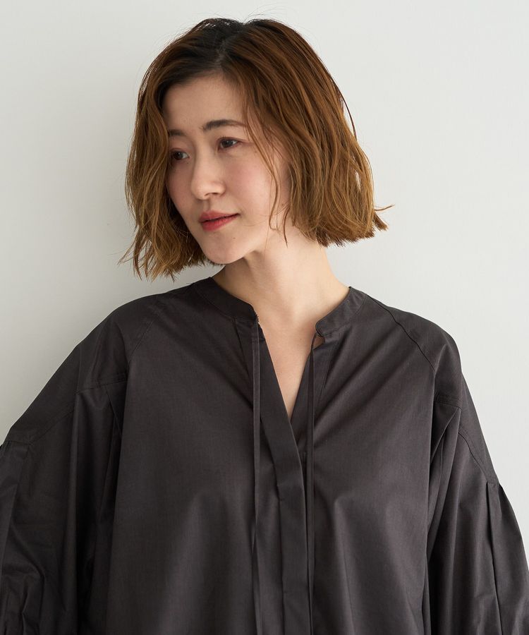 YECCA VECCA「【ORGABITS】5分袖スキッパーシャツ」|シャツ・ブラウス|