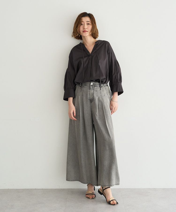 YECCA VECCA「【ORGABITS】5分袖スキッパーシャツ」|シャツ・ブラウス|