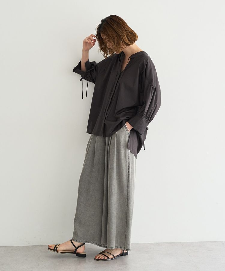 YECCA VECCA「【ORGABITS】5分袖スキッパーシャツ」|シャツ・ブラウス|