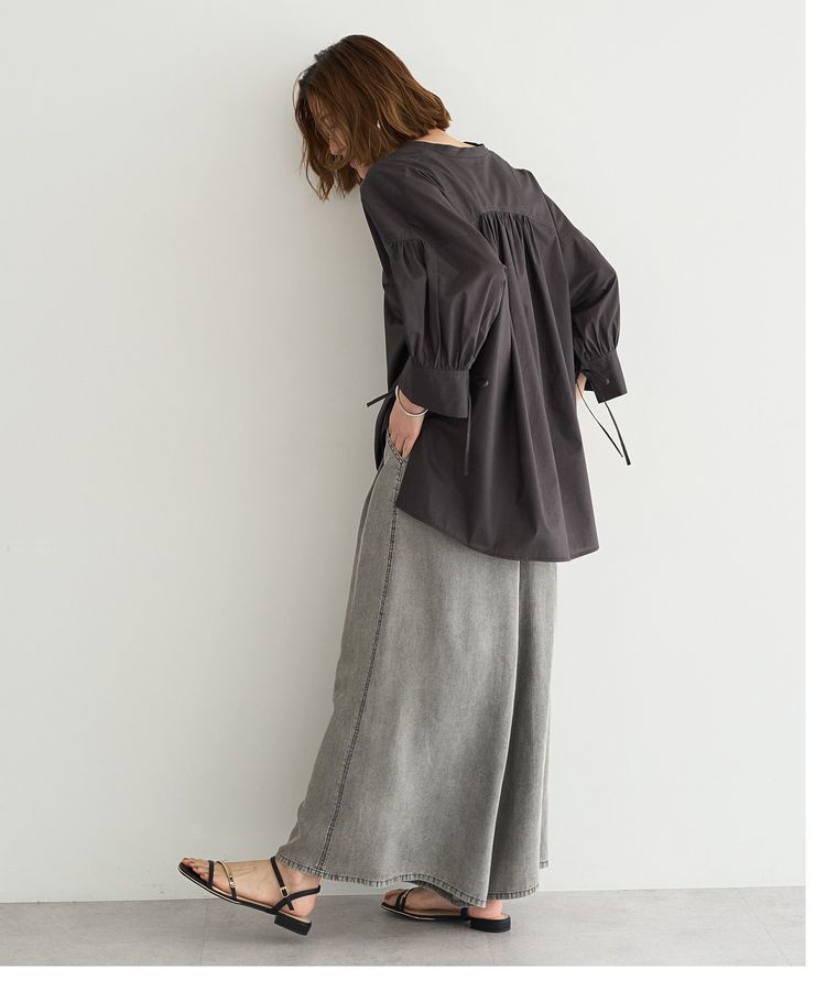 YECCA VECCA「【ORGABITS】5分袖スキッパーシャツ」|シャツ・ブラウス|