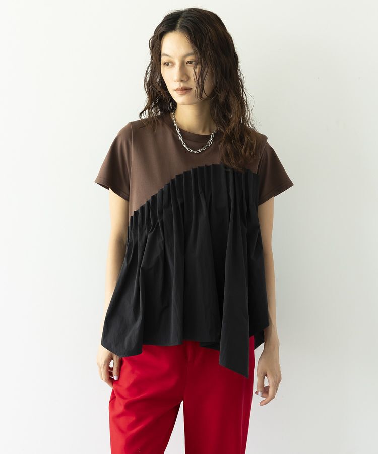 GARAGE OF GOOD CLOTHING「異素材タックカットソー」|Tシャツ・カットソー|