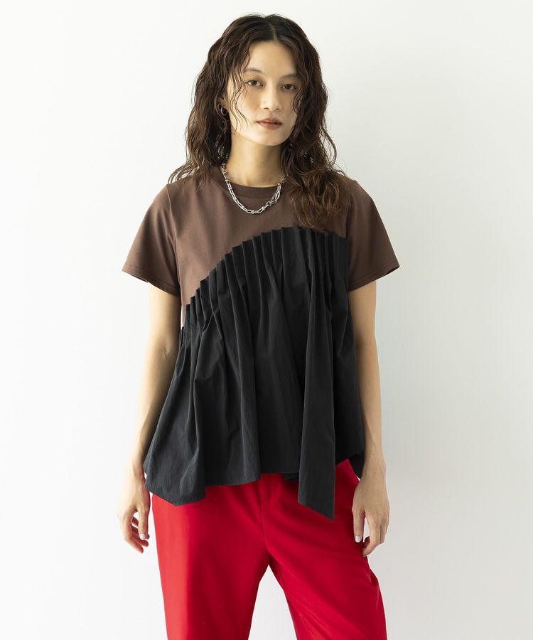 GARAGE OF GOOD CLOTHING「異素材タックカットソー」|Tシャツ・カットソー|
