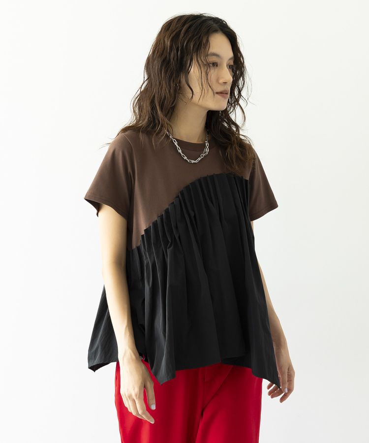 GARAGE OF GOOD CLOTHING「異素材タックカットソー」|Tシャツ・カットソー|