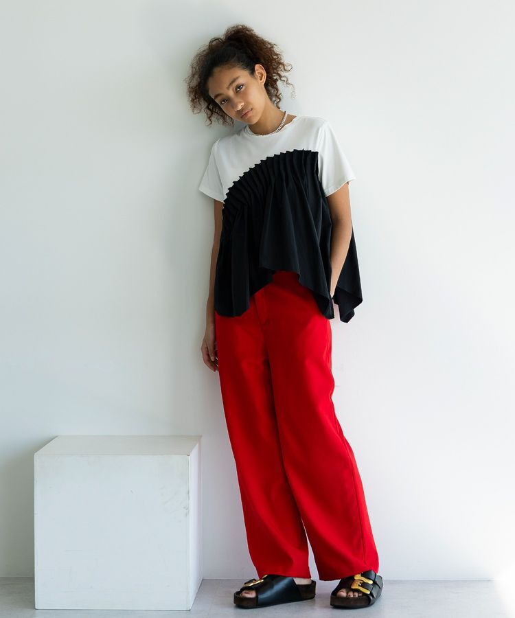 GARAGE OF GOOD CLOTHING「異素材タックカットソー」|Tシャツ・カットソー|