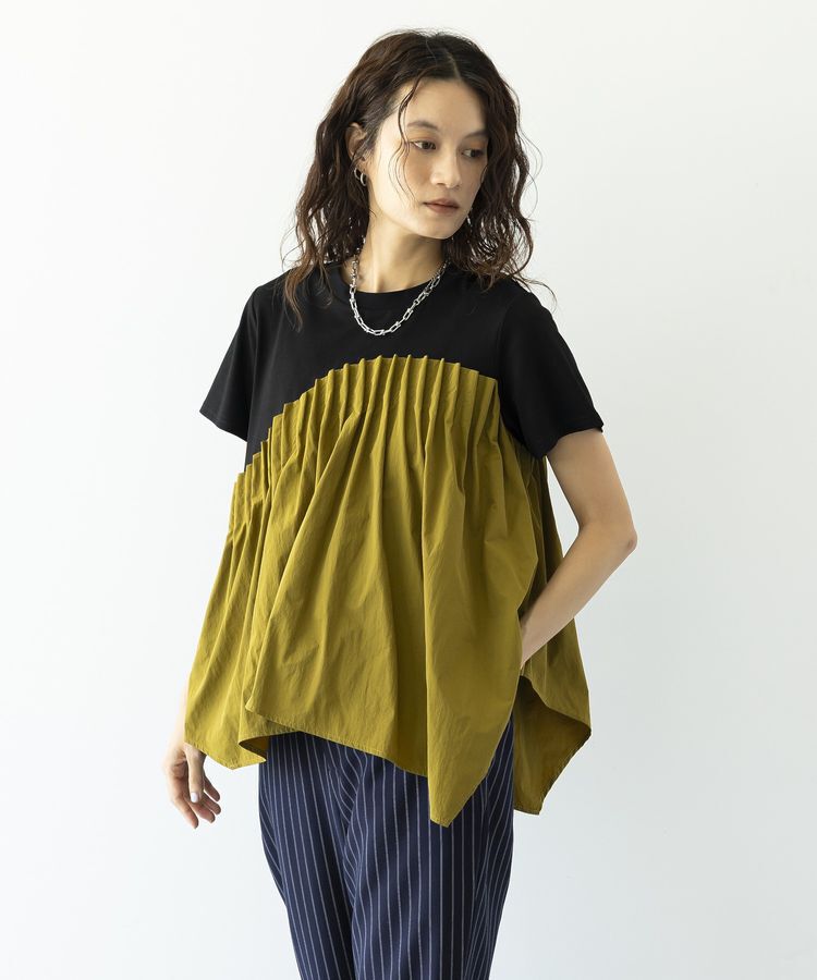 GARAGE OF GOOD CLOTHING「異素材タックカットソー」|Tシャツ・カットソー|