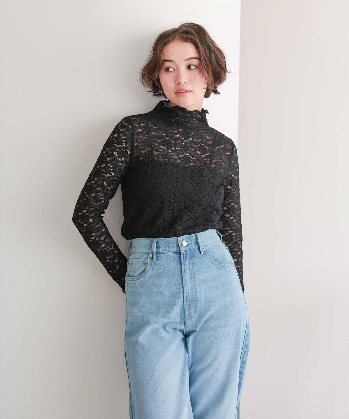 titivate「ハイネックレーストップス」|Tシャツ・カットソー|
