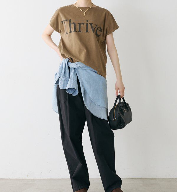  「オーガニックコットンフレンチスリーブThrive T」|Tシャツ・カットソー|