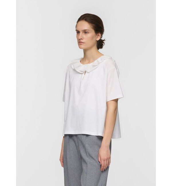 mizuiro ind「mizuiro ind フリルカラースキッパーTシャツ」|Tシャツ・カットソー|