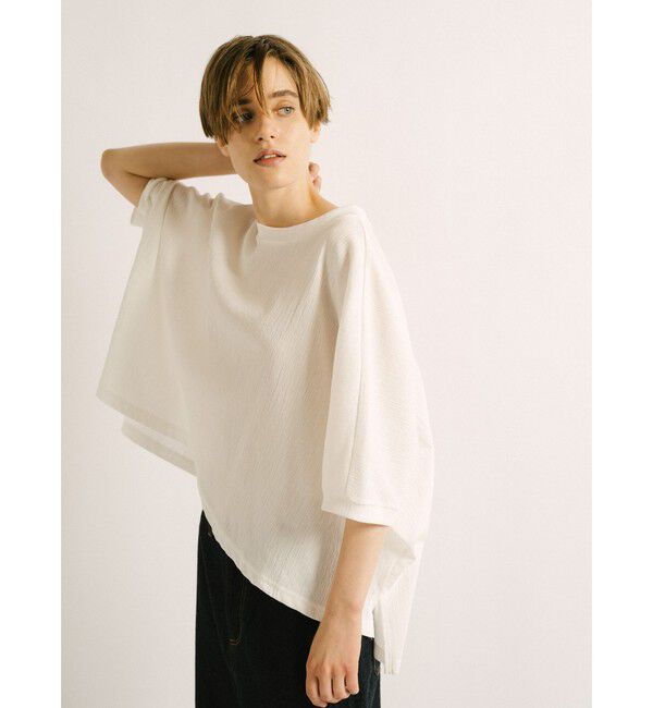 mizuiro ind「mizuiro ind クレープワイドプルオーバー」|Tシャツ・カットソー|