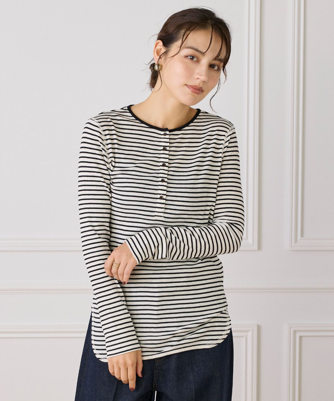 DAY by DAY it&rsquo;s international「ランダムテレコヘンリーネックプルオーバー」|Tシャツ・カットソー|